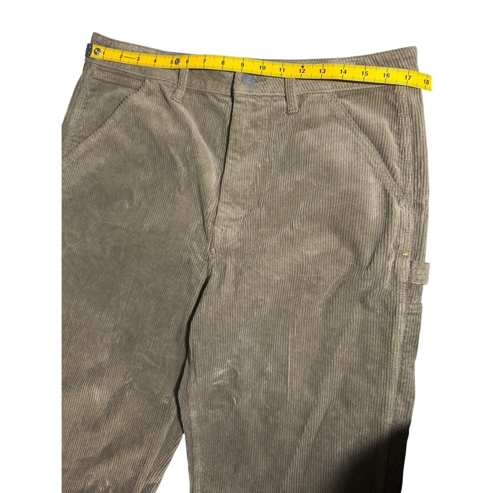 American Eagle Mens Flex Carpenter Pants Size 32X32 Olive Color Corduroy Feel - Picture 7 of 9